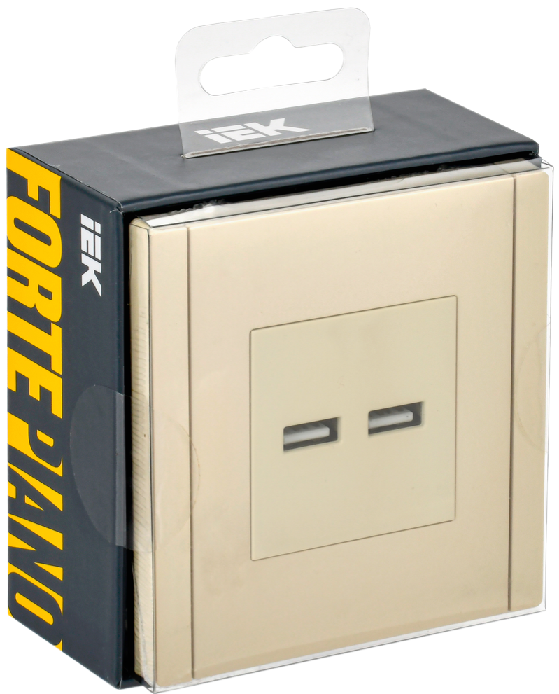 FORTE&PIANO Розетка USB A+A 3,1А FP449 ваниль IEK заказать со складов по всей России