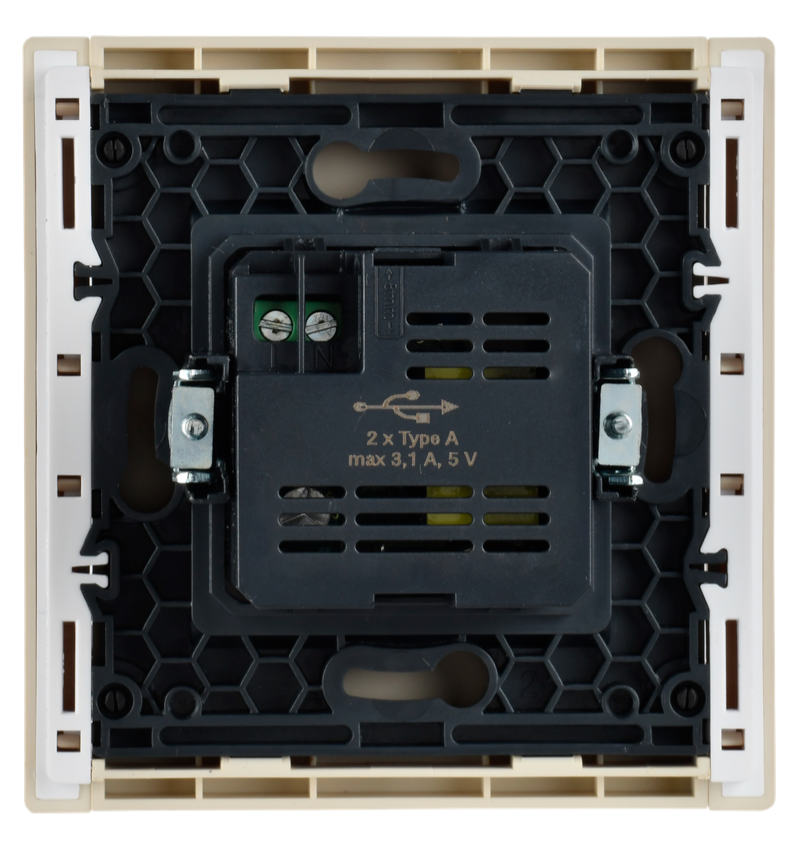 FORTE&PIANO Розетка USB A+A 3,1А FP449 ваниль IEK купить по цене 4243 руб.