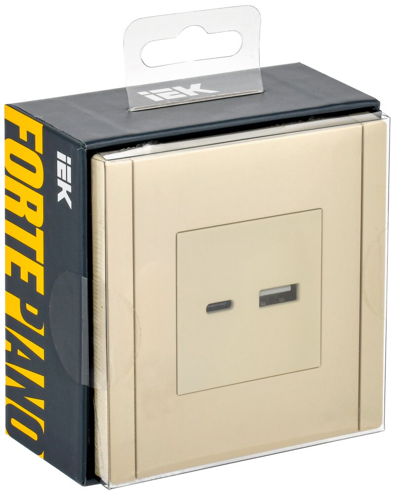 FORTE&PIANO Розетка USB A+C 18Вт FP451 ваниль IEK заказать со складов по всей России