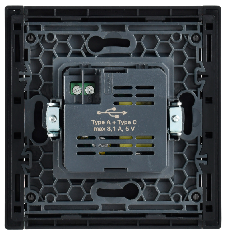 FORTE&PIANO Розетка USB A+C 3,1А FP150 черный IEK купить по цене 5547 руб.