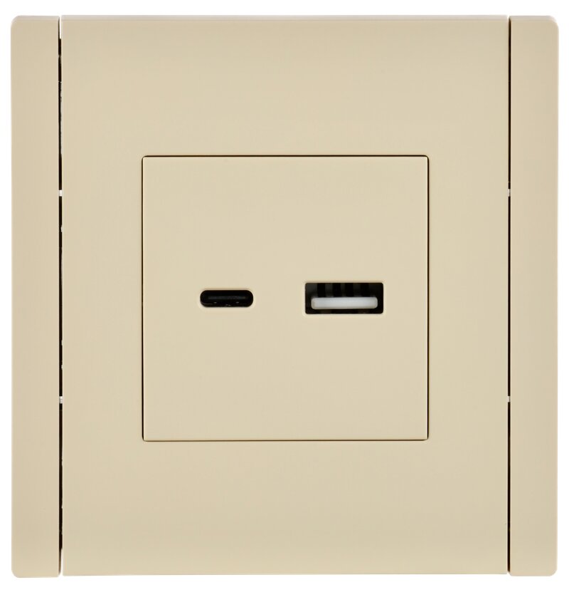 FORTE&PIANO Розетка USB A+C 3,1А FP450 ваниль IEK купить с доставкой по РФ