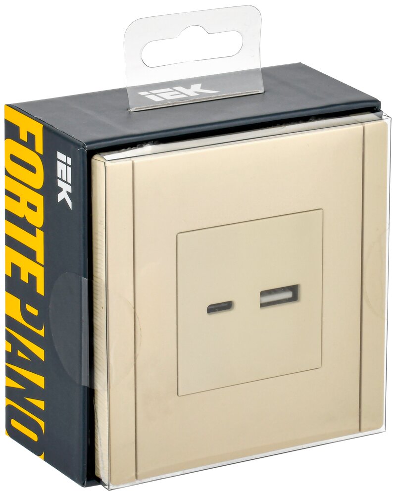 FORTE&PIANO Розетка USB A+C 3,1А FP450 ваниль IEK заказать со складов по всей России