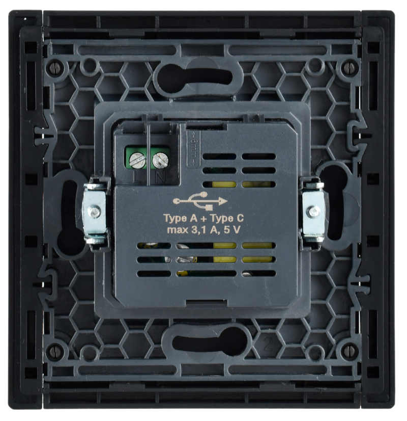 FORTE&PIANO Розетка USB A+C 3,1А FP550 сталь IEK купить по цене 6300 руб.