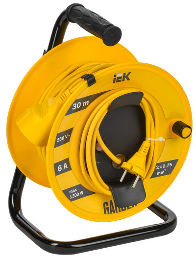 Удлинитель на катушке IEK Garden 1х30м УК30 2P 2х0.75кв.мм