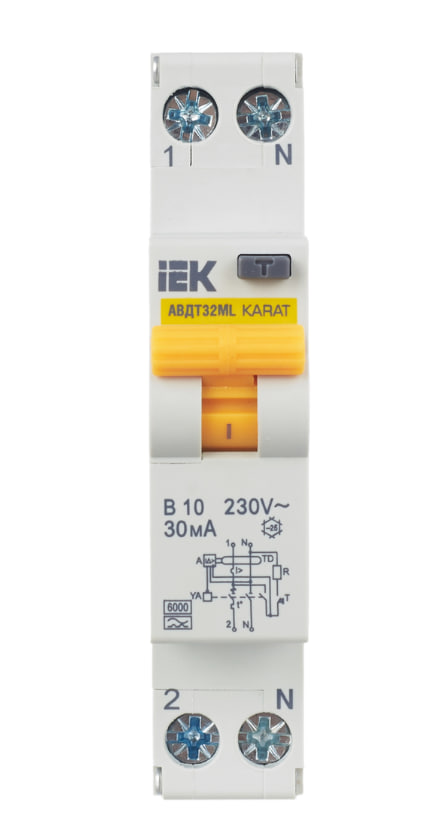 Выключатель автоматический дифференциального тока АВДТ32ML тип A В10 30мА KARAT IEK заказать со складов по всей России