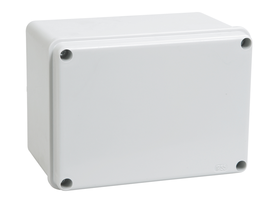 Коробка распаячная КМ41261 для открытой проводки 150х110х85 мм IP44 (RAL7035, гладкие стенки) IEK UKO11-150-110-085-K41-44
