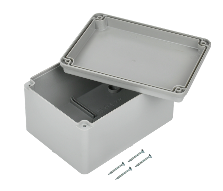 Коробка распаячная КМ41261 для открытой проводки 150х110х85 мм IP44 (RAL7035, гладкие стенки) IEK UKO11-150-110-085-K41-44 заказать со складов по всей России