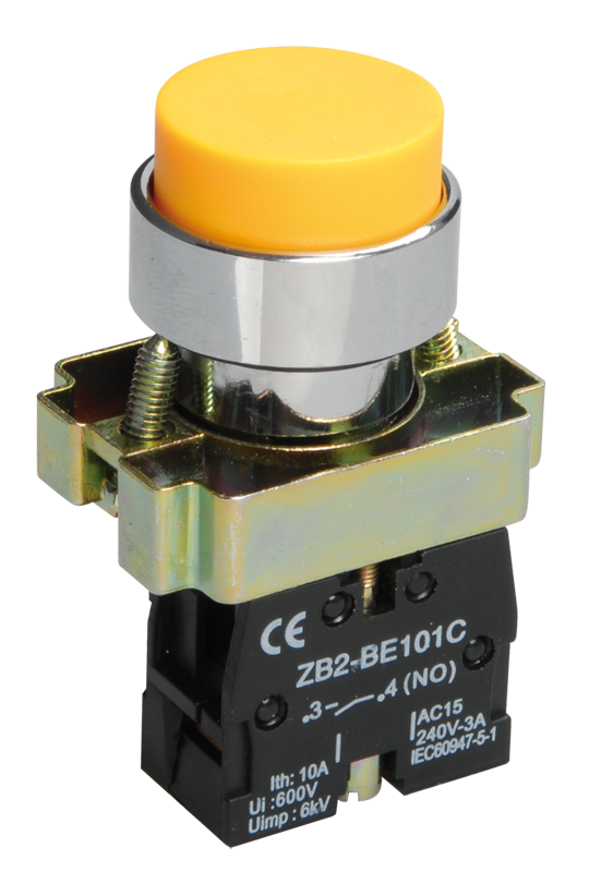 Кнопка IEK LAY5-BL51 без подсветки жел. 1з BBT71-BL-K05
