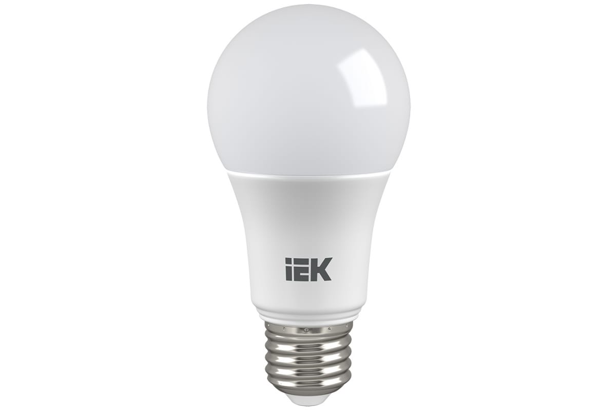 Лампа светодиодная IEK ECO A60 7Вт грушевидная 4000К бел. E27 633лм 230-240В LLE-A60-7-230-40-E27