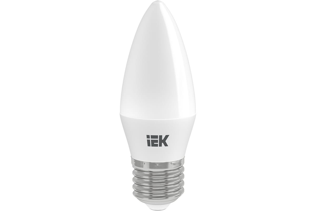 Лампа светодиодная IEK ECO C35 7Вт свеча 4000К E27 230В LLE-C35-7-230-40-E27