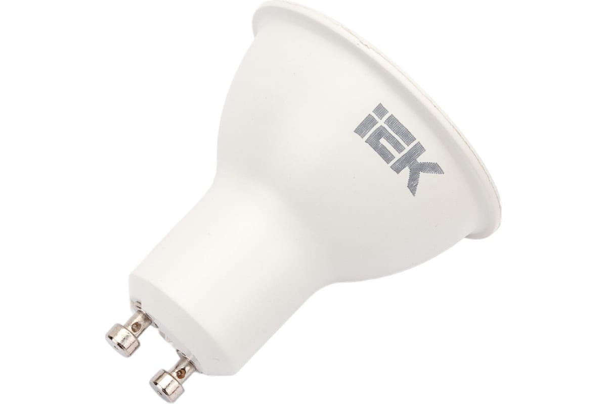 Лампа светодиодная IEK 8Вт MR16 софит 4000К нейтр. бел. GU5.3 12-24В низковольтная LLE-MR16-08-12-24-40-GU5