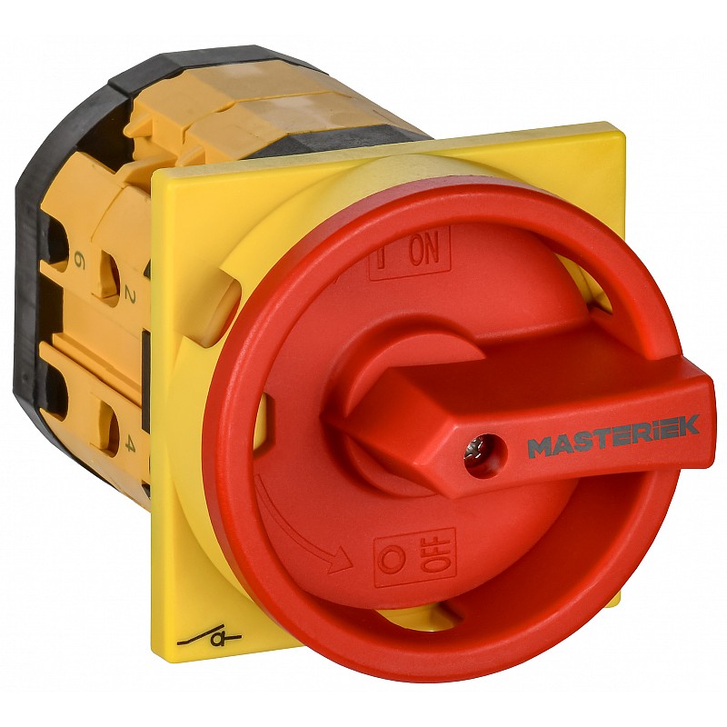 Переключатель кулачковый IEK MASTER, закрытая рукоятка аварийная, 16А, схема 91