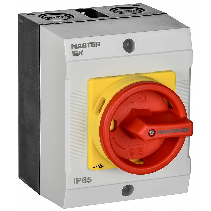 Переключатель кулачковый в боксе IEK MASTER, закрытая рукоятка аварийная, 10А, схема 91