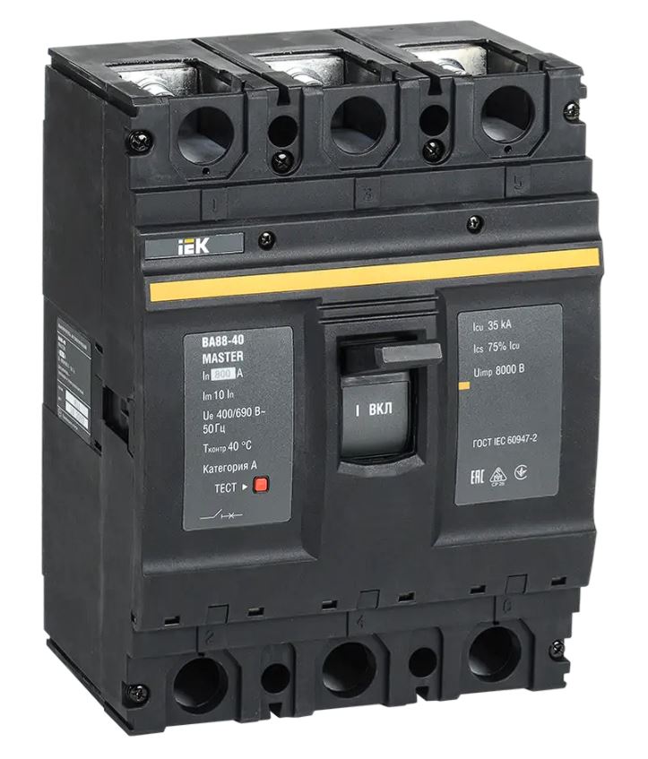 Выключатель автоматический IEK MASTER 3п 800А 35кА ВА88-40