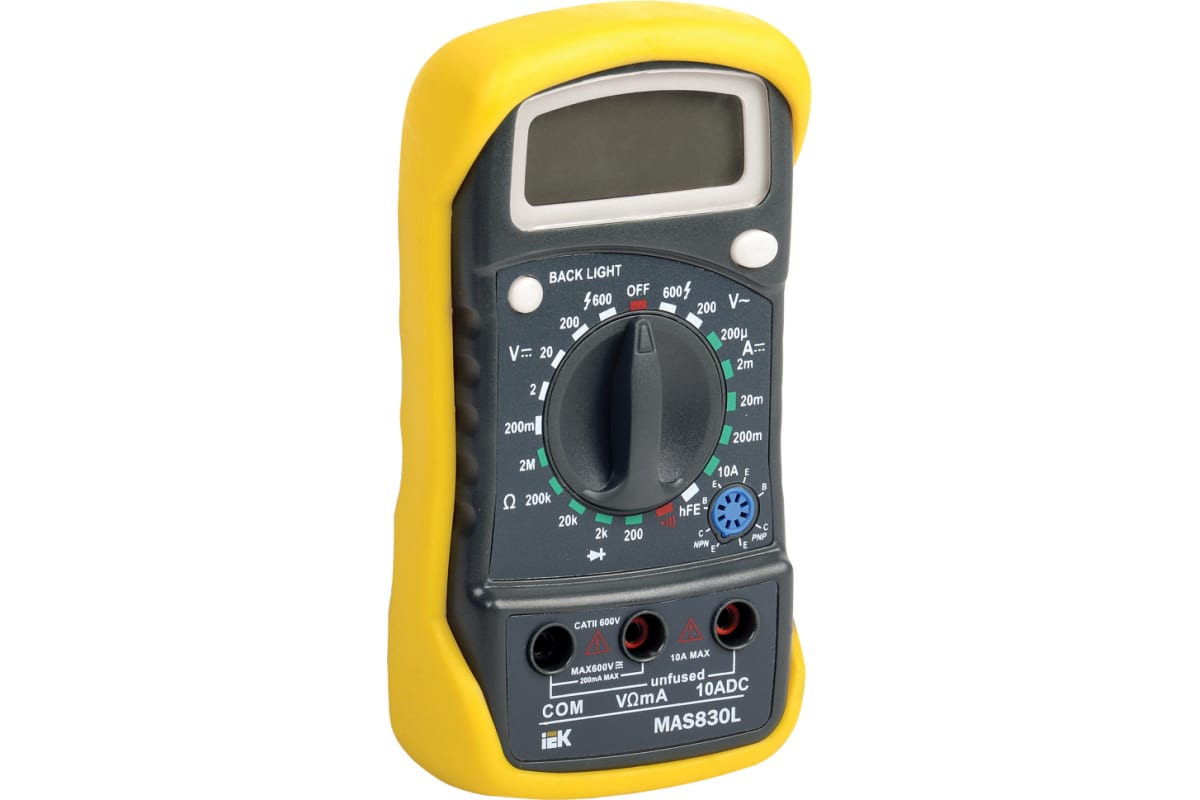 Мультиметр цифровой IEK Master MAS830L TMD-3L-830