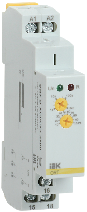Реле задержки выключения при снятии питания ORT. 12-240 В AC/DC IEK ORT-D-ACDC12-240V IEK