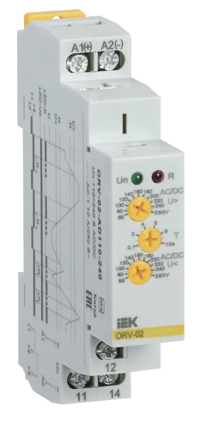 Реле повышения напряжения IEK ORV 1ф 110-240 В AC/DC ORV-02-AD110-240