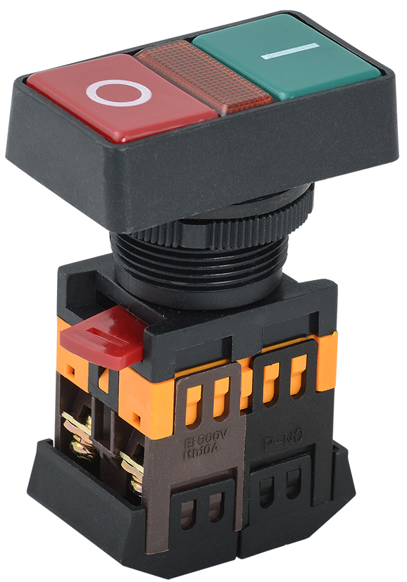 Кнопка IEK PPBB-30N 1з+1р I-O