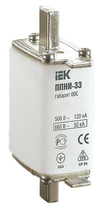 Вставка плавкая IEK DPP11-100 ППНИ-33 100А габарит 00С