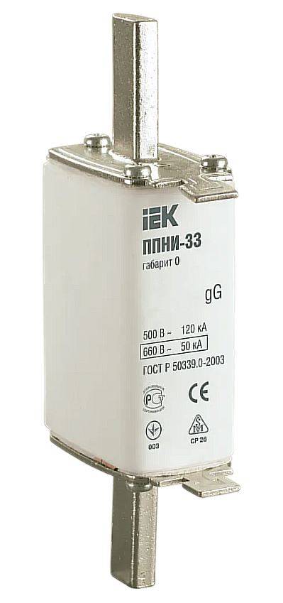 Вставка плавкая IEK DPP20-025 ППНИ-33 25А габарит 0