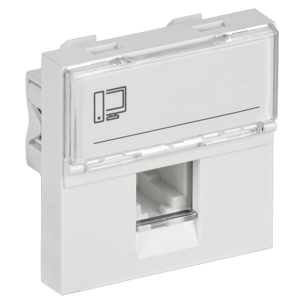Розетка IEK PRIMER компьютерная РКИ-20-00-П-6 RJ45 UTP кат.6 (2 модуля) белаяPR-KK40D-RI-0-2-1C06U-K01