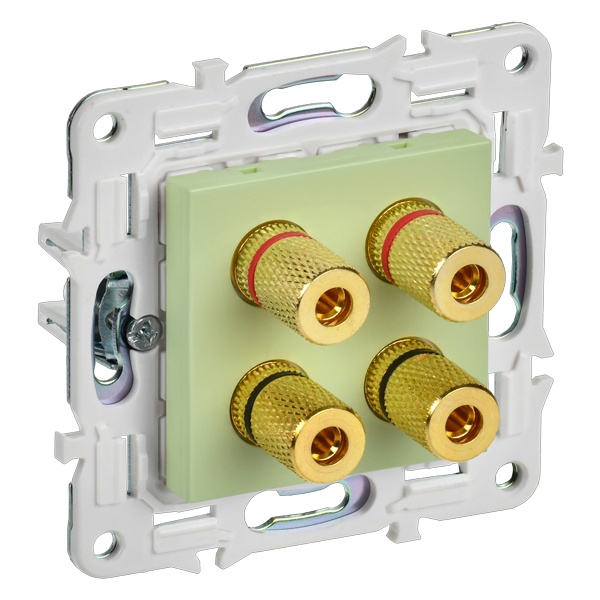 Розетка IEK SKANDY Аудиорозетка 4-мест. SK-A01M мятн.