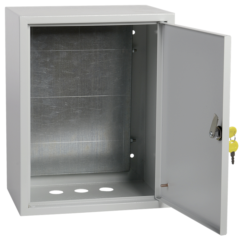Щит металлический IEK ЩМП-3-1 IP31 с монтажной панелью 650х500х150мм (ВхШхГ) УХЛ3 RAL7035 купить с доставкой по РФ