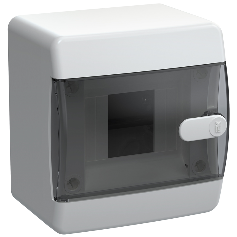 Корпус пластиковый IEK UNION Compact ЩРН-П-4 IP41 черная прозрачная дверь