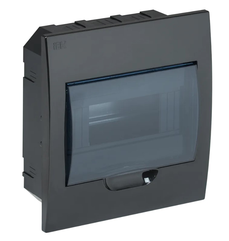 Корпус модульный пластиковый навесной IEK ЩРН-П-8 черный IP41 MKP12-N-08-41-K02