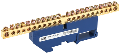 Шина нулевая на DIN-изоляторе IEK ШНИ-6х9-22-Д-С