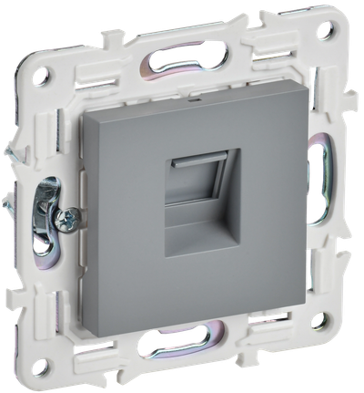 Розетка компьютерная IEK SKANDY SK-K10-1-K03 серый RJ45 кат.5E SK-K01Gr купить с доставкой по РФ
