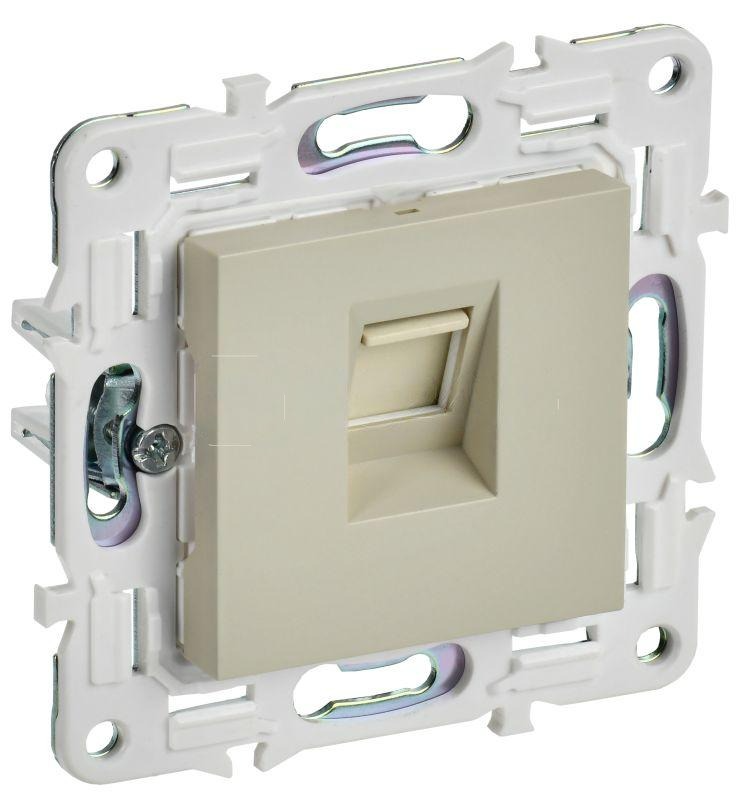 Розетка компьютерная IEK SKANDY SK-K10-1-K10 бежевый RJ45 кат.5E SK-K01B
