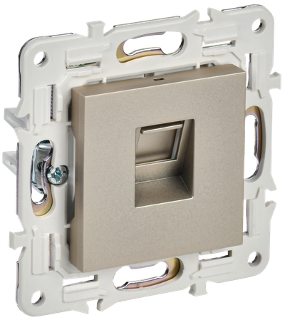 Розетка компьютерная IEK SKANDY SK-K10-1-K37 шампань RJ45 кат.5E SK-K01Sh купить с доставкой по РФ