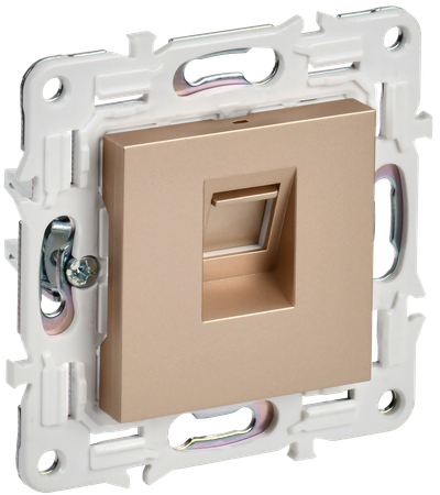 Розетка компьютерная IEK SKANDY SK-K10-1-K98 песочный RJ45 кат.5E SK-K01Sa