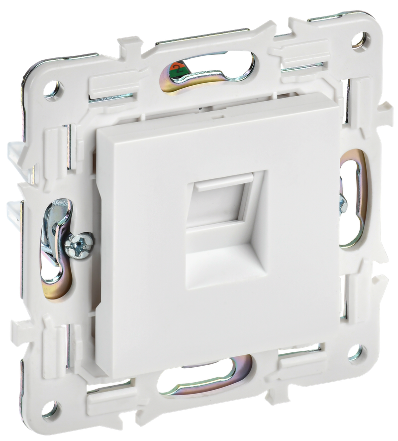 Розетка IEK SKANDY компьютерная RJ45 кат.6 SK-K02W арктический белый