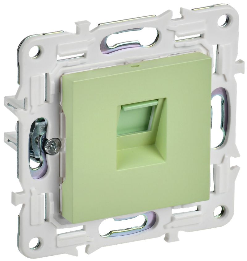 Розетка IEK SKANDY компьютерная RJ45 кат.6 SK-K02G мятный