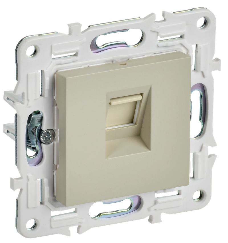 Розетка IEK SKANDY компьютерная RJ45 кат.6 SK-K02B бежевый