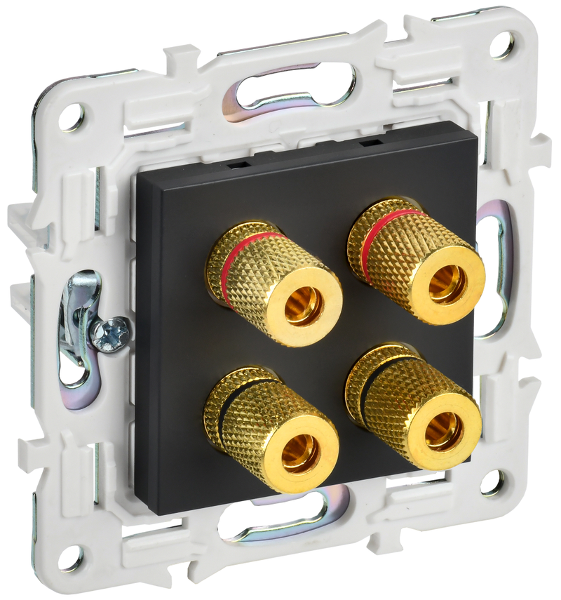 Аудиорозетка IEK SKANDY 4-местная SK-A01Bl черный SKANDY SK-S40-K02