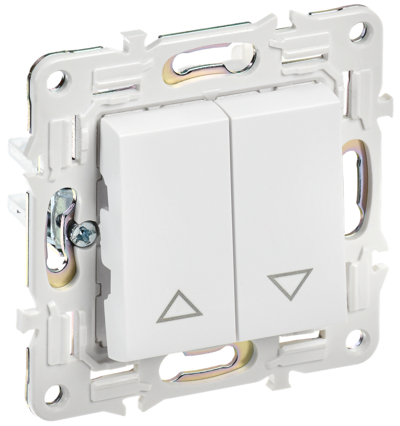 Выключатель жалюзи IEK 10А SK-V12W арктический белый SKANDY SK-V15-0-10-K01