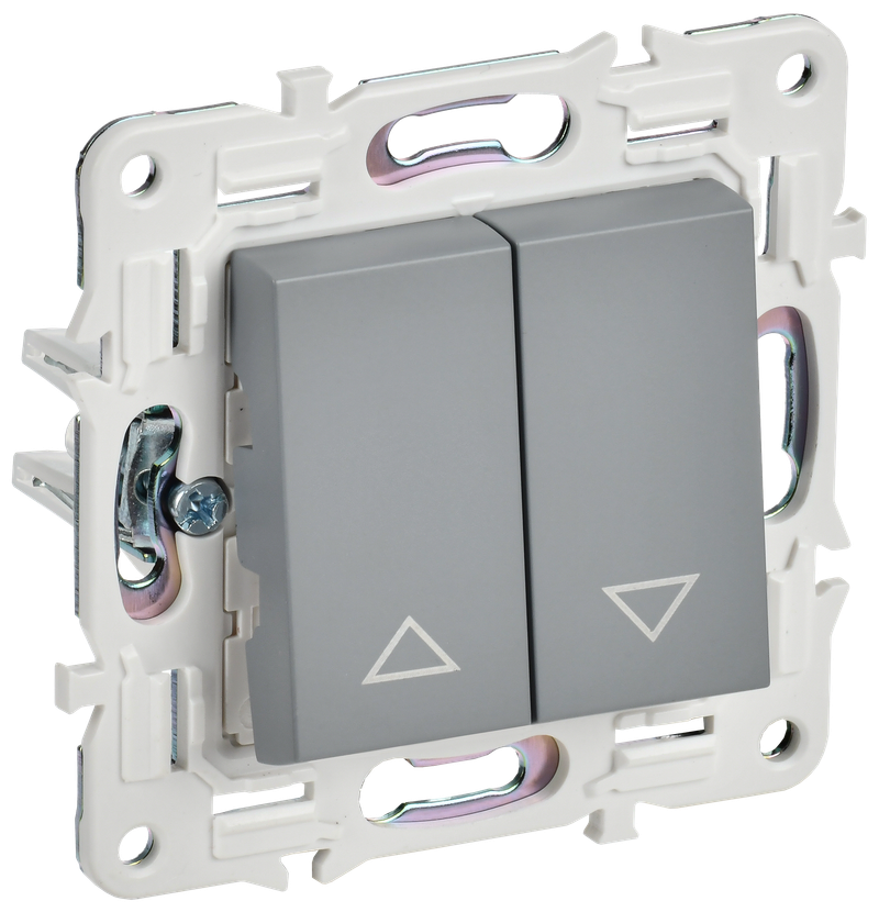Выключатель жалюзи IEK 10А SK-V12Gr серый SKANDY SK-V15-0-10-K03