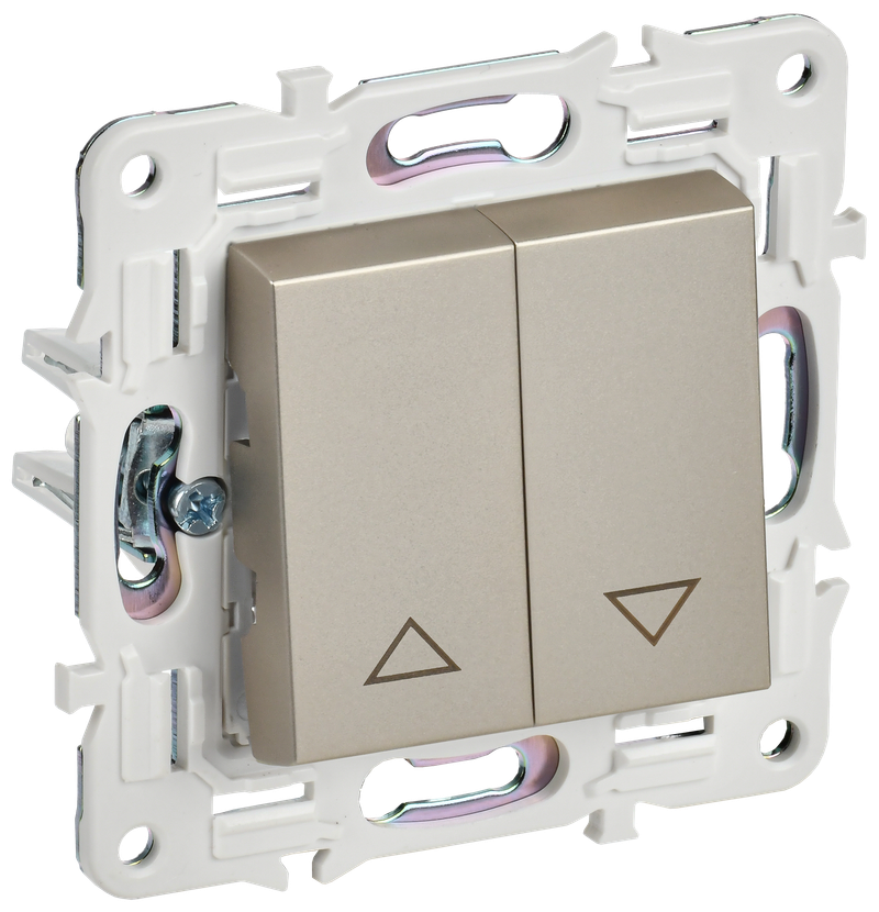Выключатель жалюзи IEK 10А SK-V12Sh шампань SKANDY SK-V15-0-10-K37