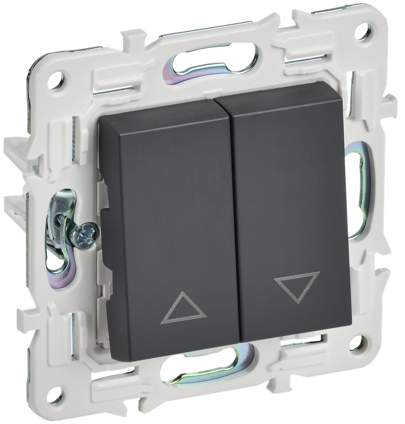 Выключатель жалюзи IEK 10А SK-V12T титан SKANDY SK-V15-0-10-K48