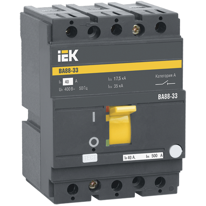 Автоматический выключатель IEK ВА88-33 3Р 40А 35кА купить с доставкой по РФ