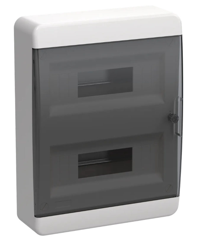 Корпус пластиковый TEKFOR IEK ЩРН-П-24 IP41 черная прозрачная дверь