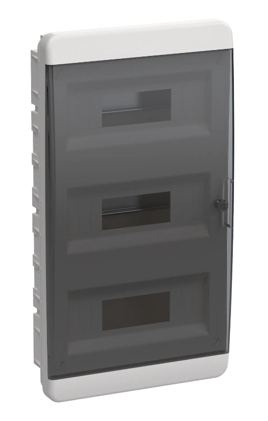 Корпус пластиковый TEKFOR IEK ЩРВ-П-36 IP41 черная прозрачная дверь