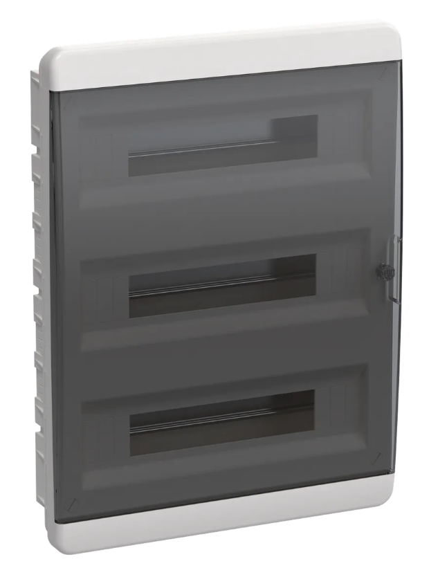 Корпус пластиковый TEKFOR IEK ЩРВ-П-54 IP41 черная прозрачная дверь