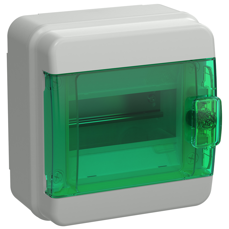 Корпус пластиковый IEK КМПн-6 IP65 зеленая прозрачная дверь TEKFOR
