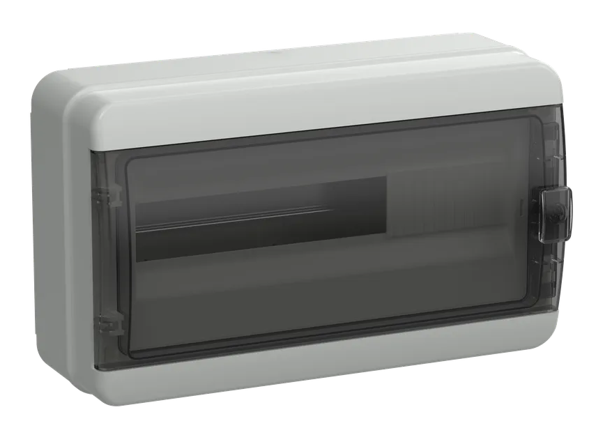 Корпус пластиковый TEKFOR IEK КМПн-18 IP65 черная прозрачная дверь