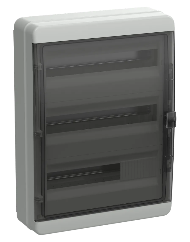 Корпус пластиковый IEK TEKFOR КМПн-54 IP65 черная прозрачная дверь