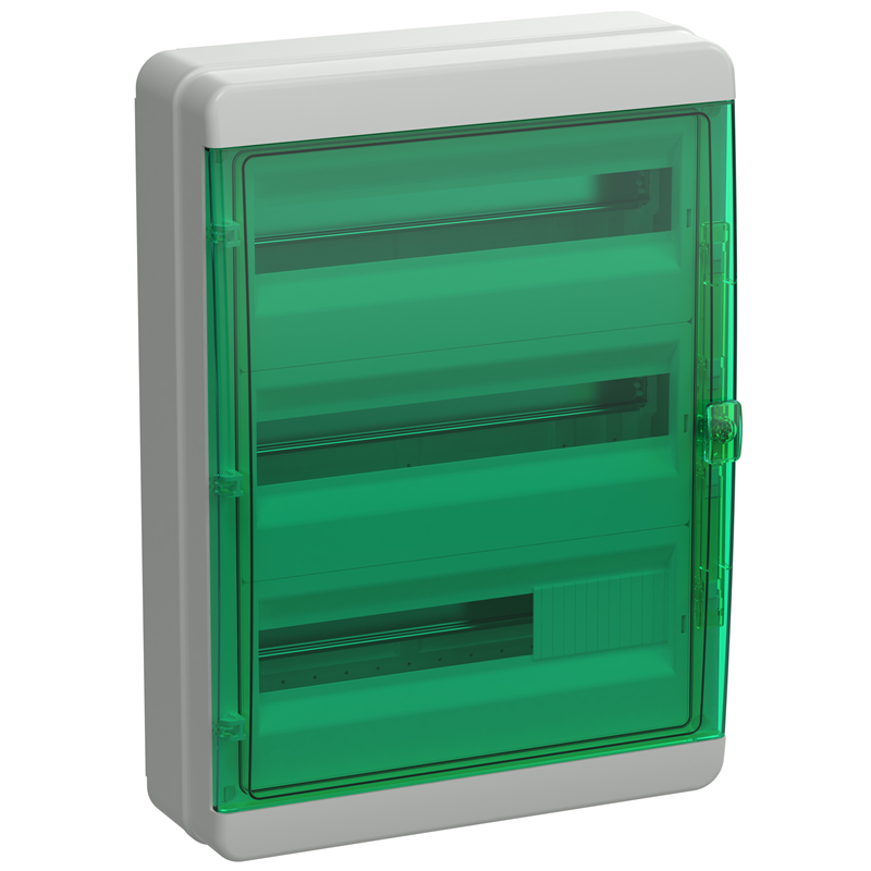Корпус пластиковый IEK КМПн-54 IP65 зеленая прозрачная дверь TEKFOR